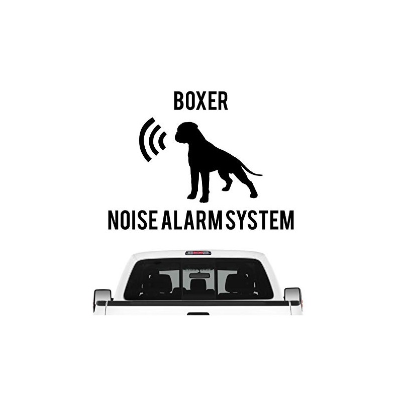 siviwonder Boxer Noise Alarm System Car Sticker Dog Film German