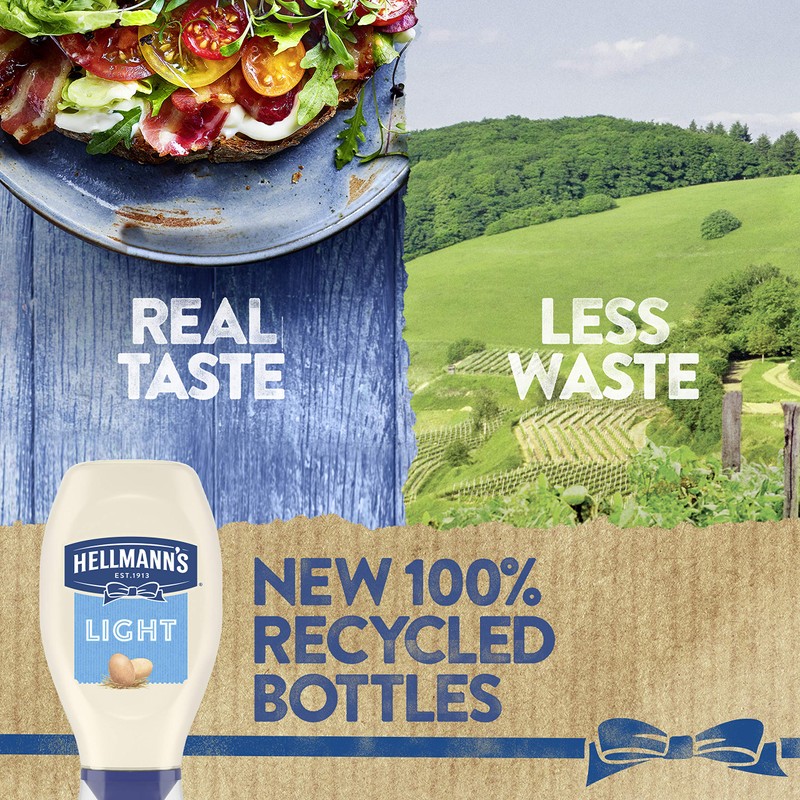 Hellmann's Light Mayonnaise Pack of 3 Light Mayo Squeeze Bottle