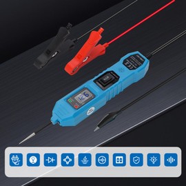 Power Circuit Probe Tester, Car Circuit Tester, Digital LED Power Circuit Probe Kit, with LCD Screen Display, for Component Activation, Diode Detection, Ground Detection