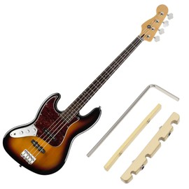 SING F LTD 1pc 4 String Bass Guitar Nut 38mm Adjustable Height Bell Brass Nut Split Regulation Bass Guitar Nut for Jazz Bass 38 x3.5mm