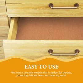 Gatuida 10pcs Cork Pad Drawers Shelf Liner Brown, 40x30cm Kitchen & Bathroom Shelf & Drawer Liners