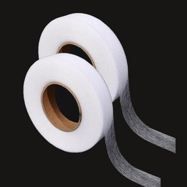 140 Yards 1/2 Inch Iron on Hemming Tape, 2 Rolls Adhesive No Sewing Hem Tape Stitch Witchery Tape for DIY Crafting Projects (White)
