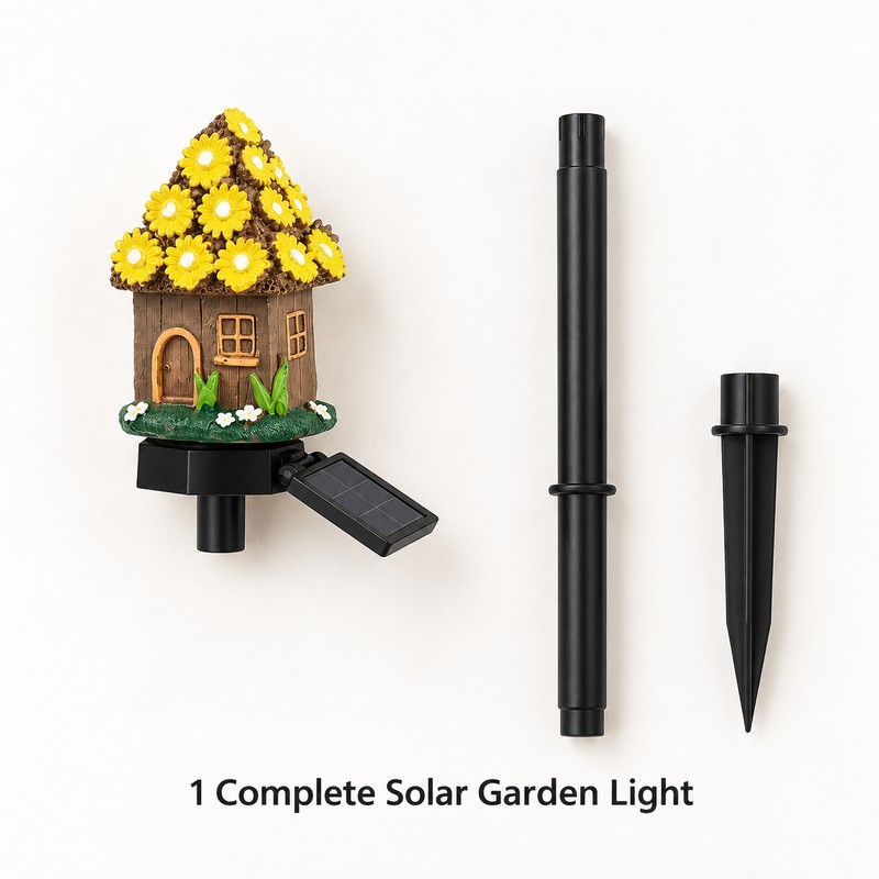 Solar Fairy House LED Garden Stake Lights, Automatic Outdoor Decorative