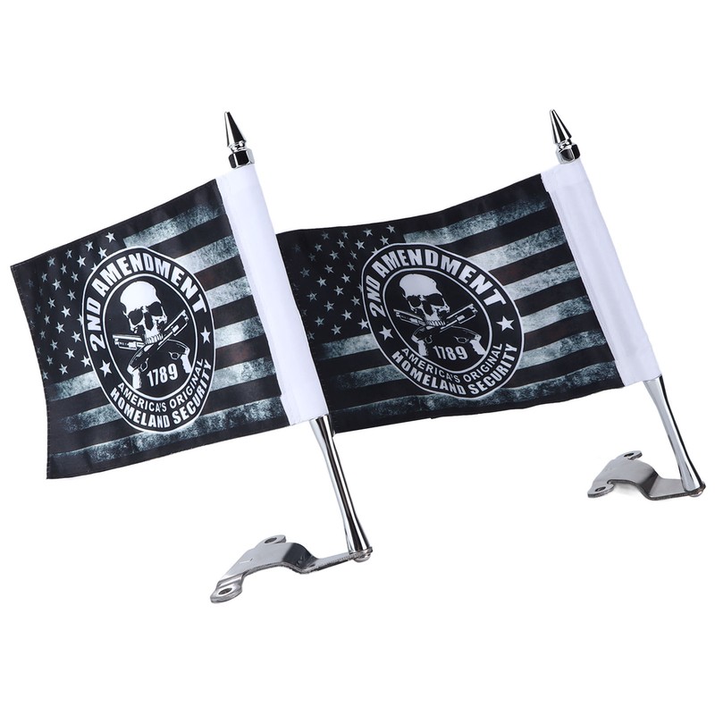 Trunk Lid Flag Pole Mount Kit with Homeland Security Flag