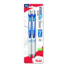 Pentel EnerGel Pearl Deluxe RTX Liquid Gel Pen, 0.5mm, Fine Line, Needle Tip, Blue Accent, Blue Ink, 2 Pack (BLN75WBP2C)