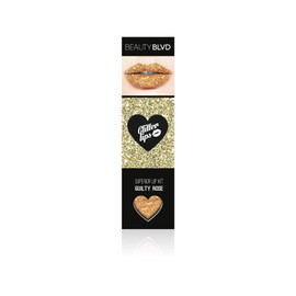 BEAUTYBLVD Glitter Lips, Cruelty Free Lip Kit - Guilty Rose