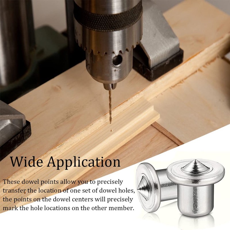ELANE 48 Pcs Dowel Centering Pins,Metal Dowel Pins Dowels for