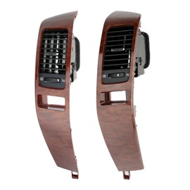 Center Dash A/C Air Vent with Grille, Compatible with 2003-2009 Lexus GX470, Toyota Prado 120 Land Cruiser, Trim Panel Console Outlet Insert Frame, Replaces# 55474-60040, 55475-60040 (Walnut)
