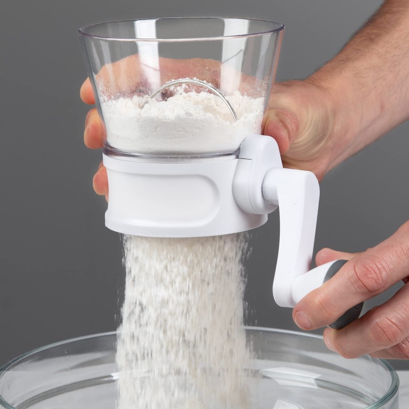 PrepWorks 2-in-1 Double Volume Quick Sift Flour Sifter for Baking
