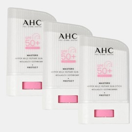AHC 선스틱 22g 3개 마스터즈 하이퍼 마일드 리페어 데일리 무기자차 AHC Sun Stick 22g 3pcs Masters Hyper Mild Repair Daily SPF [22g, 3 pieces]