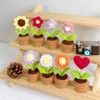 Lutoku Cute Knitted Flower Plant, Kawaii Handmade Crochet Flowers,Small Potted