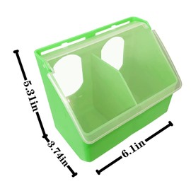 Pigeon Feeder Water 2 Pack Quail Bird Chicken Feeder Water Dispenser Drinkers with 2 Hole Pet Bowls & Feeders Eat Food (Two Hole (Green))