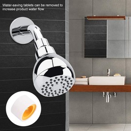 Biitfuu Rain Shower Head ABS + Cover Flow Rate 2.0 Gallons for Bathroom