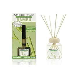 Ambientair Difusor de Varillas 100 ml – Aroma Bambú – Línea Jardín – Repelente Natural de Insectos – Aromatizante de Ambiente con Varillas de Ratán