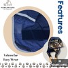 Pawcratean Dog Raincoat, Water Resistant, Adjustable, Cool Design (Dark Blue,