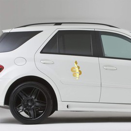 ANGDEST Snake Silhouette (Metallic Gold) (Set of 2) Premium Waterproof Vinyl Decal Stickers for Laptop Phone Accessory Helmet Car Window Bumper Mug Tuber Cup Door Wall Decoration