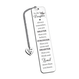 Daughter Bookmark, Easter Basket Stuffers for Teen Girls, Easter Basket Stuffers for Kids, Daughter Birthday Gifts, 21st 18th Birthday Gift for Girls, Sweet 16 Gifts for Girls, Daughter Gifts from Mom