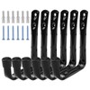 Newpop Pack of 6 Wall Hooks Garage Black Wall Mount