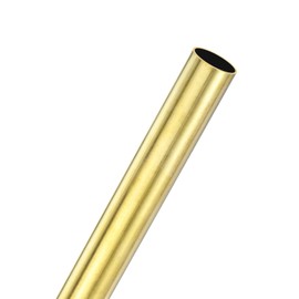 M METERXITY 1-Pack 300mm Brass Round Tube, 19mm OD 1mm Wall Thickness H62 Brass Seamless Tubing for Construction/Machining/DIY Crafting, Metal Straight Pipe [0.74x0.04x11.81IN]