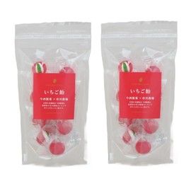 Ichikawa Farm Strawberry Candy, 9 Pieces x 2 Bags, Candy Made in Japan