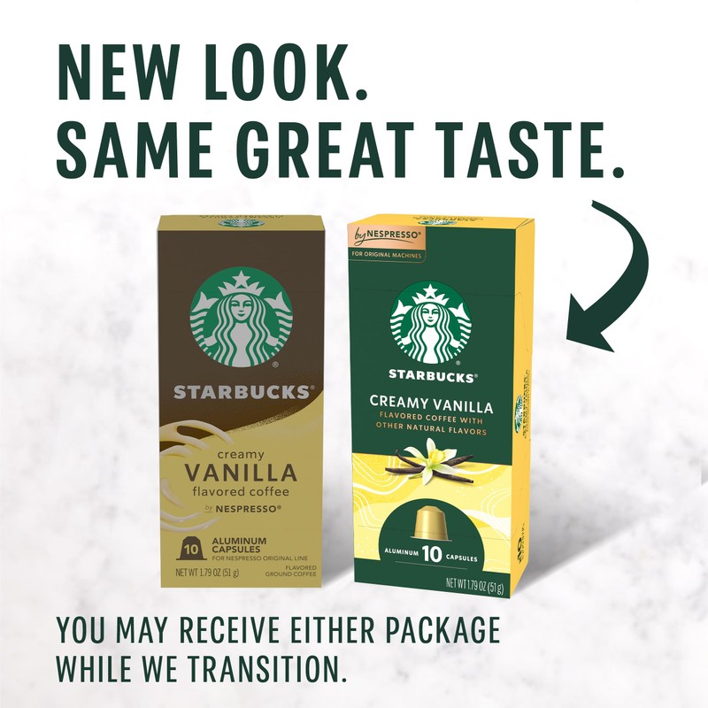 Starbucks by Nespresso Original Line Vanilla Flavored Coffee, 50-count Espresso