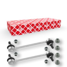 febi bilstein 24863 Connecting Rod Set with Locking Nuts, 1 Piece, Silver