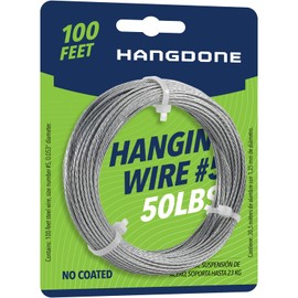 HangDone Picture Hanging Wire #5 100-Feet Supports up to 50lbs