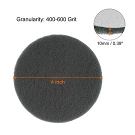 sourcing map 8pcs Drill Power Brush 4 Inch Tile Scrubber Scouring Pads 400-600 Grit for Bathroom Kitchen Household Cleaning