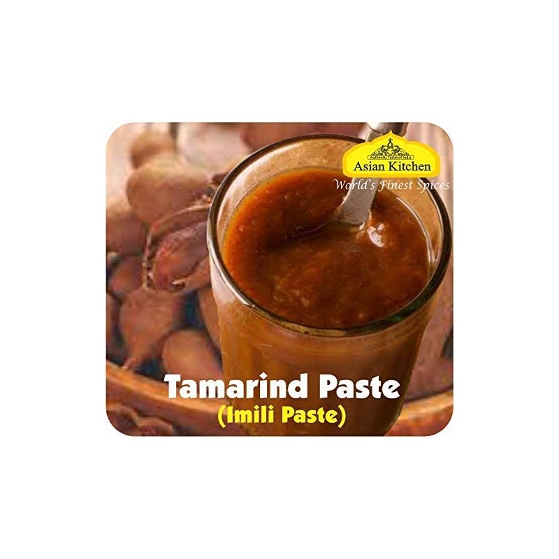 Asian Kitchen Tamarind Paste Puree (Imli) 16oz (454g) 1lb Glass