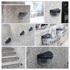 4Pcs Outdoor Waterproof Semicircle 6LED Solar Power Wall Lamp Black