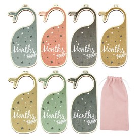 7pcs Baby Closet Dividers, Baby Clothes Organizer from Newborn to 24 Months Wooden Cute Nursery Hanger Dividers Easily Organize Your Baby's Room(Whale)