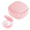 Denture Box,Portable False Teeth Container,Denture Case with Strainer for Soaking/Cleaning,Denture