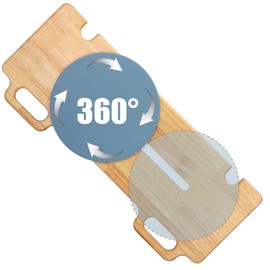 Slide Transfer Board with 360° Turntable,Slide Board MakeTransfers Easier,Heavy-Duty Sliding Board for Patient Senior and Handicap Move Assist and Slide Transfer,Wheelchair to Bed/Toilet/Bathtub/Car