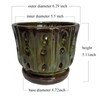 Grdthzey Ceramic Orchid Pots with Drainage Hole 6'' (mossgreen)