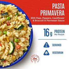 Mountain House Pasta Primavera | Freeze Dried Backpacking & Camping Food | Vegetarian | 2 Servings