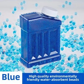 Colored jelly beads about 150000 gel beads crystal marble water absorbing bullet gel ball energy blaster supplement children's toys soft water bullet bubble gel shooter outdoor game supplies for vase filling:_blue_Large bottle [about 150000 pieces]