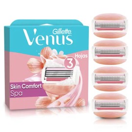 Cartucho Rastrillo Mujer Gillette Venus Spa, 4 Unidades