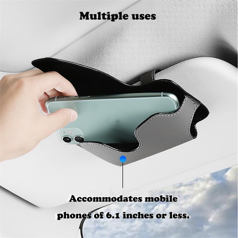 YULIAO Sun Visor Glasses Holder, Car Sunglasses Glasses Case, Glasses