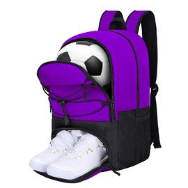 Goloni Soccer Backpack,Soccer Bag with Ball Holder & Shoe Compartment,Large Sports Bag for Basketball, Volleyball,Football