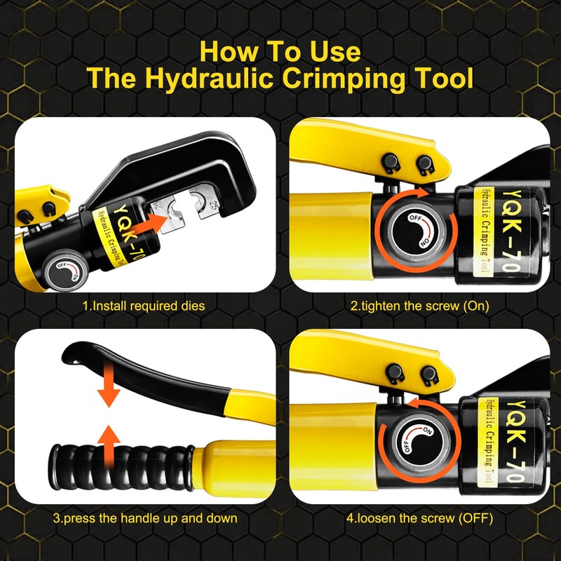 Brileine Hydraulic Crimping Tool and Cable Cutter Hydraulic Cable Lug