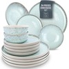 24 Piece Dinnerware Sets for 8 - Modern Style Stoneware