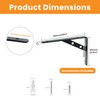 Mooche 2Pcs Shelf Brackets Black, Heavy Duty Stainless Steel Triangle
