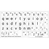 English US Large Lettering (Lower CASE) Non-Transparent Keyboard Decals Black,