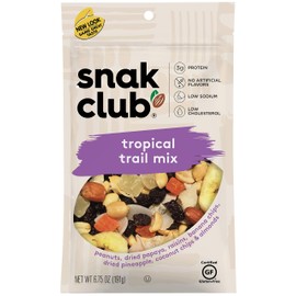 Snak Club Tropical Mix Resealable Nuts 6.75 ounce Bag