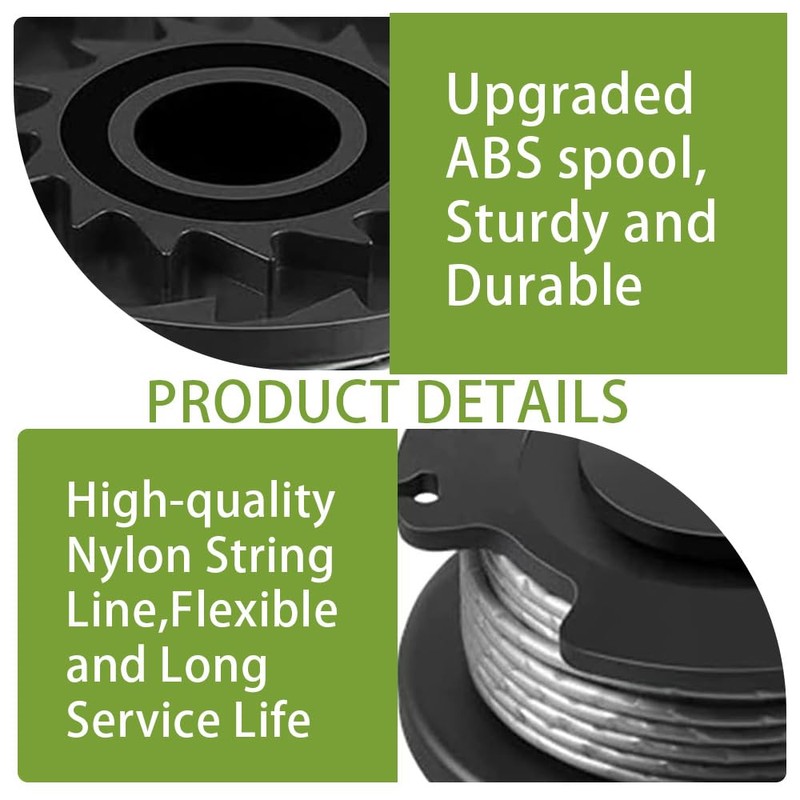 6 Spools Grass Trimmer spools,Trimmer Spool line,Compatible with Bosch Art23