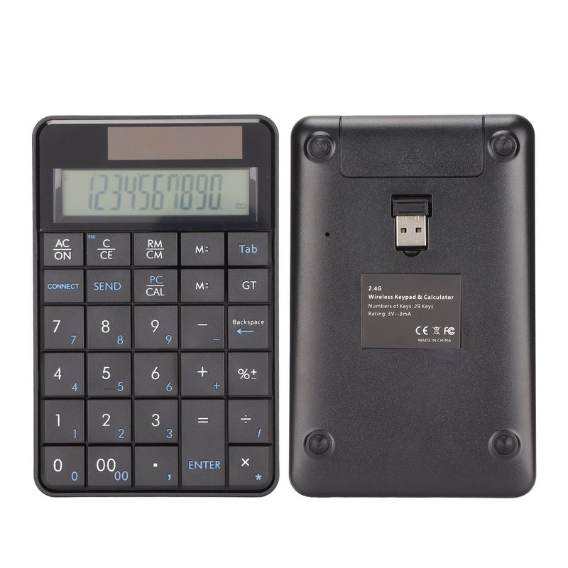 Calculator Number Pad Calculator Function 29 Keys 2.4GHz Wireless USB