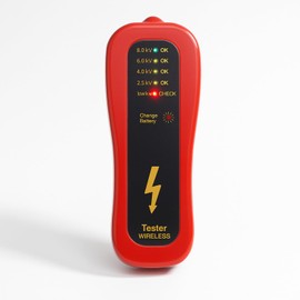 Fence Tester - Wireless LED Fence Tester with Sensor, Measuring Range 4 Levels from 2,500 - 8,000 Volt - for Convenient Measuring without Ground Spike for Safe Testing of the Fence Voltage of Pasture