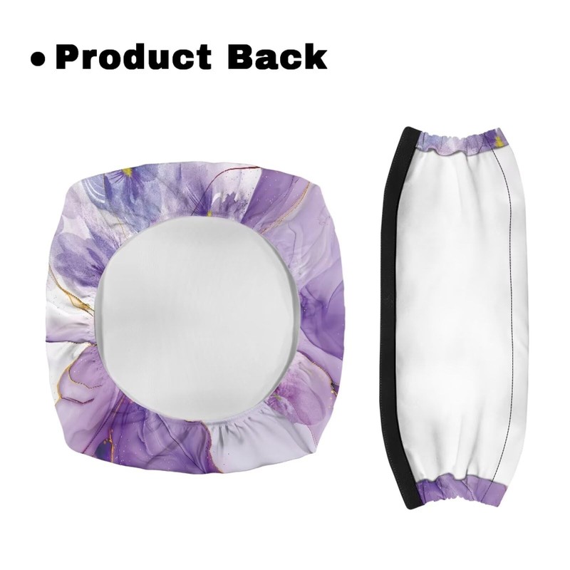 Luarisgur Purple Marble Rollator Walker Accessories Butterfly Pattern Walker Seat