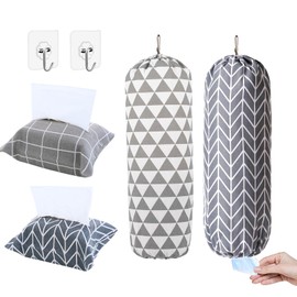 FreeSkill 2pcs Dispenser-Organizer-Carrier Shopping-Foldable Plastic Bag Holder - Foldable Carrier Bag Storage,Holder Storage for Carrier Bag Storage Holder Kitchen Travelling Supplies