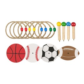 Colcolo Toss Game Set Ferrule Game Gifts,Indoor Outdoor Game, Throwing Rings Game Wooden Throwing Ferrule,for Beach, Garden, Family